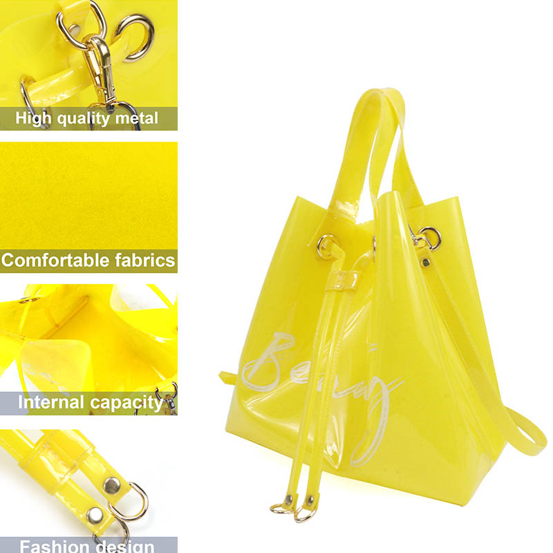 Plastic transparent pvc tote bag