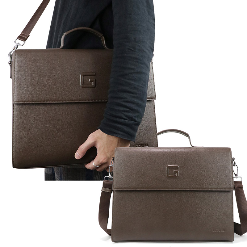 Leather notebook bag Men's briefcase